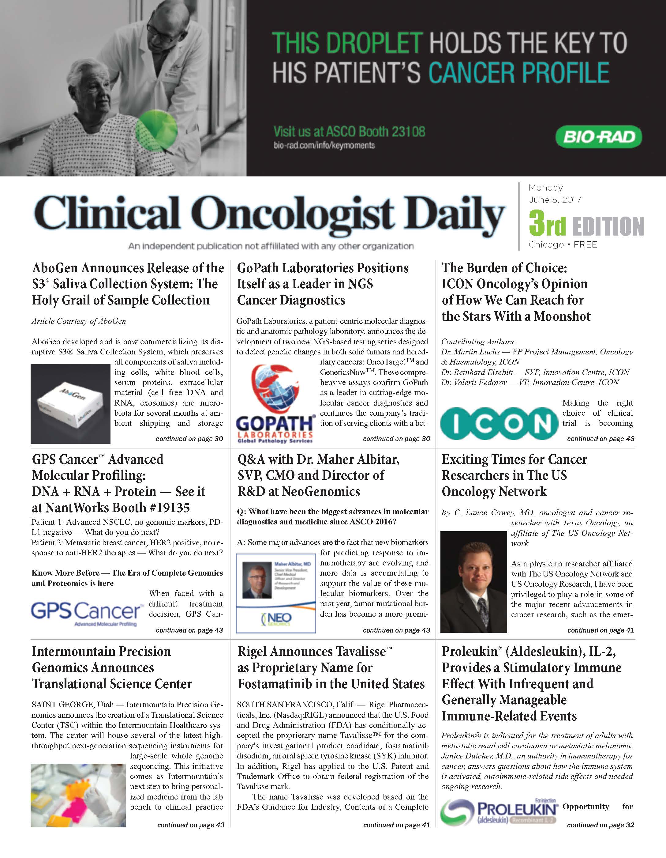 GoPath Exhibits at ASCO 2017 Annual Meeting